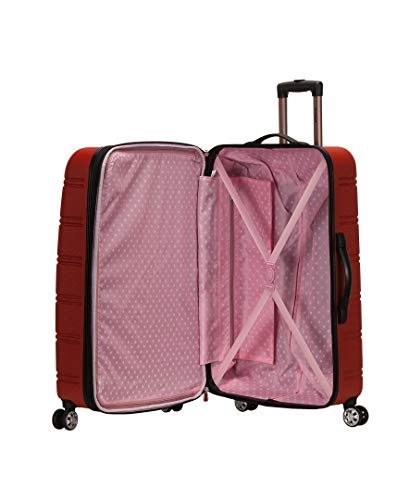 Rockland Melbourne Hardside Expandable Spinner Wheel Luggage, Red, 2-Piece Set (20/28)