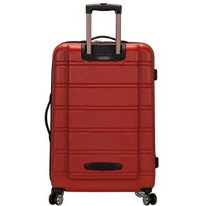 Rockland Melbourne Hardside Expandable Spinner Wheel Luggage, Red, 2-Piece Set (20/28)