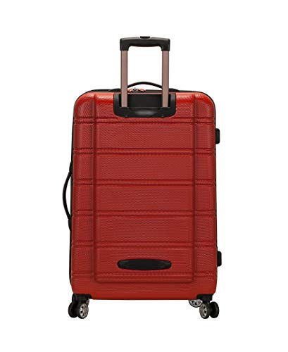Rockland Melbourne Hardside Expandable Spinner Wheel Luggage, Red, 2-Piece Set (20/28)