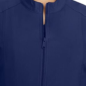 Healing Hands Scrub Jacket for Women 2 Pocket Purple Label Scrubs 5038 Dakota Zip up Womens Jacket Navy L