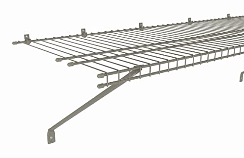 ClosetMaid SuperSlide Wire Shelf, 4 ft. W x 16 in. D, Ventilated Wire Wall Shelving, Nickel Finish, for Closet, Laundry or Pantry