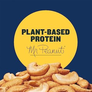 PLANTERS Salted Cashew Halves & Pieces, Party Snacks, Plant-Based Protein, 26 Oz Canister