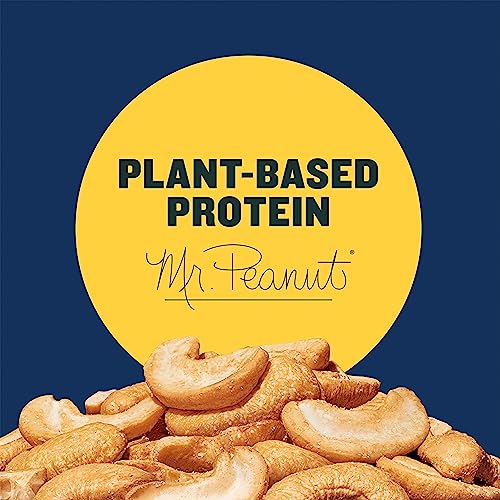 PLANTERS Salted Cashew Halves & Pieces, Party Snacks, Plant-Based Protein, 26 Oz Canister