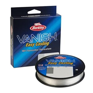berkley vanish®, clear, 20lb | 9kg, 250yd | 228m fluorocarbon fishing line, suitable for saltwater and freshwater environments