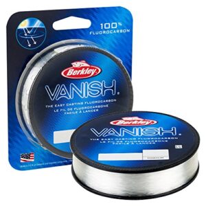 berkley vanish®, clear, 17lb | 7.7kg, 250yd | 228m fluorocarbon fishing line, suitable for saltwater and freshwater environments