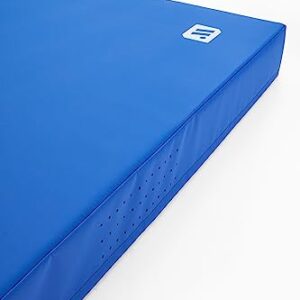 We Sell Mats 8 Inch Thick Bi-Folding Gymnastics Crash Landing Mat Pad, Safety for Tumbling, Back Handspring Training and Cheerleading, 4 ft x 8 ft, Blue