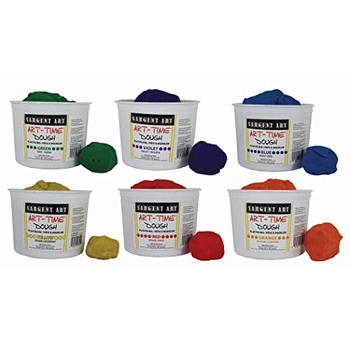 Sargent Art 6 Color Dough Set, 3 Pounds Each, Art-Time Artist Dough, 18-Pound Assortment