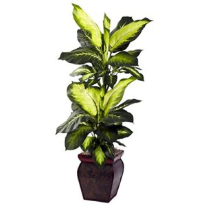 nearly natural golden dieffenbachia with decorative planter, green 45in.