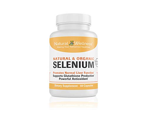 Natural Wellness 200 mcg Natural, Organic, SelenoExcell Selenium Supplement for Antioxidant Support - 60 Capsules: 60-Day Supply