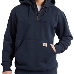 Carhartt Men's Rain Defender Loose Fit Heavyweight Quarter-Zip Sweatshirt, New Navy, Large