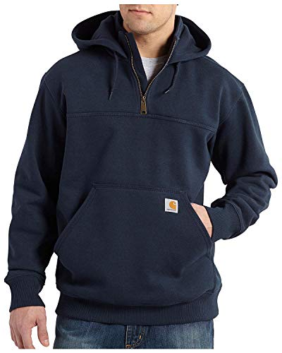 Carhartt Men's Rain Defender Loose Fit Heavyweight Quarter-Zip Sweatshirt, New Navy, Large