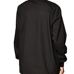 Dickies EDS Signature Scrubs for Women, Snap Front Scrub Jacket in Soft Brushed Poplin 86306, S, Black