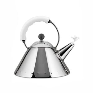 alessi michael graves 9093 stainless steel whistling kettle, 2 quarts, white