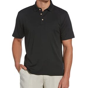 Cubavera Men's Big Essential Textured Performance Polo Shirt, Jet Black, 2X