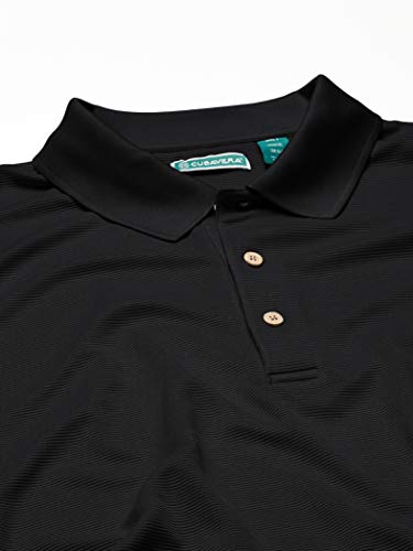 Cubavera Men's Big Essential Textured Performance Polo Shirt, Jet Black, 2X