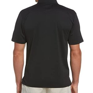 Cubavera Men's Big Essential Textured Performance Polo Shirt, Jet Black, 2X