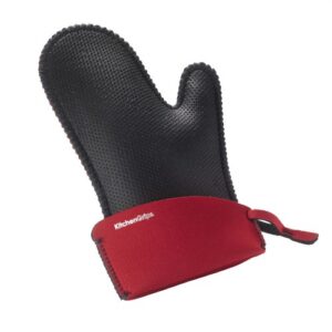 kitchen grips chef's mitt, large, cherry/black