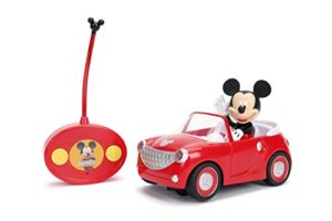 jada toys disney junior mickey mouse clubhouse roadster rc car red, 7"
