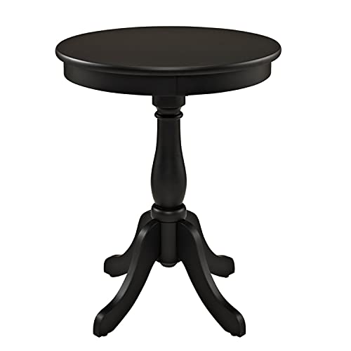 Powell Furniture Round Table, Black, 18"L x 18"W x 22"H