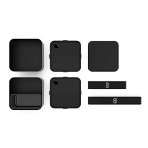 monbento - Large Bento Box MB Square Onyx with Compartments - Leakproof Lunch Box for Work or Meal Prep - BPA Free - Food Grade Safe - Black