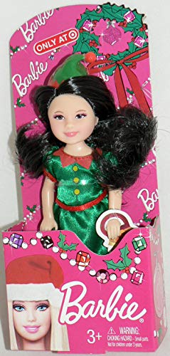 Barbie 2013 Sister Christmas Chelsea Brunette Doll Dressed as an Elf