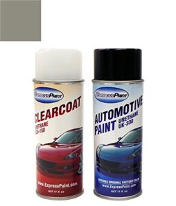 colorrite aerosol automotive touch-up paint for volvo s60 - titanium grey metallic clearcoat 455 - all-inclusive package