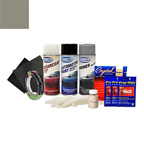 ColorRite Aerosol Automotive Touch-up Paint for Volvo S60 - Titanium Grey Metallic Clearcoat 455 - All-Inclusive Package