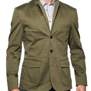 Doberman Menswear Glen Olive Hunting Blazer M-Green