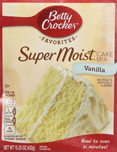 betty crocker supermoist cake mix, natural vanilla, 15.25 oz