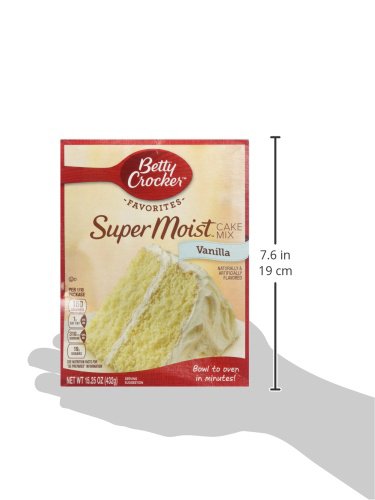 Betty Crocker Supermoist Cake Mix, Natural Vanilla, 15.25 oz