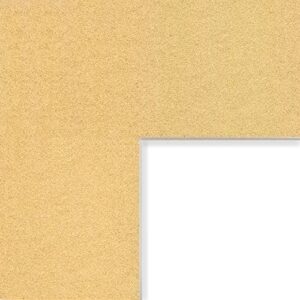 craig frames b5075 24x36-inch mat, single opening for 20x30-inch image, frosted gold with cream core