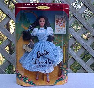 Hollywood Legends Collection, Collector Edition, 1995 Barbie Dorothy in "The Wizard of Oz" in Box, Never been Opened, Doll Stand and Hairbrush Included, Toto in Basket, Beautiful Art Work; Mattel 12701