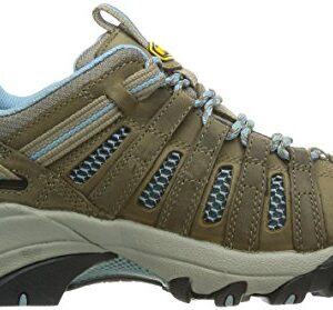 KEEN Women's Voyageur Low Height Breathable Hiking Shoes, Brindle/Alaskan Blue, 8 US