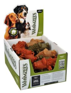 paragon whimzees alligator dental chews for large dogs, 30 ct