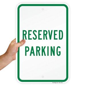 "reserved parking" sign by smartsign | 12" x 18" aluminum