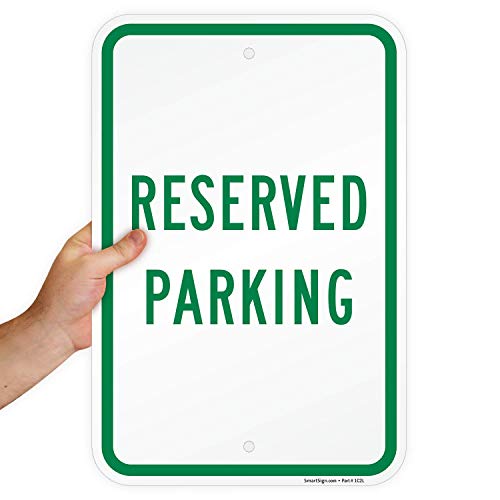 "Reserved Parking" Sign By SmartSign | 12" x 18" Aluminum