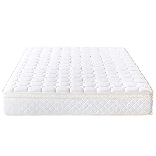 Best Price-Mattress 10 Inch Euro-Top Pocket Spring-Mattress - Motion Isolation Individually Encased Pocket Springs, Comfort Foam-Top, CertiPUR-US Certified Foam, Full White