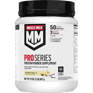 muscle milk powder pro series, 50 grams protein, intense vanilla, 2 pounds