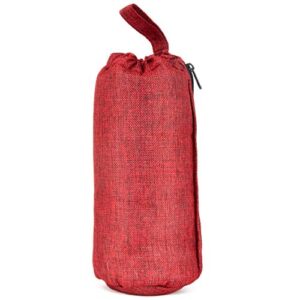 Nickel Bags Padded Drawstring Duffle Tube | Heavy Duty Duffle Bag with Protective Hemp Exterior for Glass Transportation (10 Inch, Red)