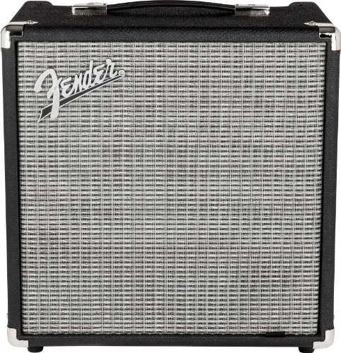 Fender Rumble 25 V3 Bass Amp for Bass Guitar, Bass Combo, 25 Watts, 8 Inch Speaker, with Overdrive Circuit and Mid-Scoop Contour Switch