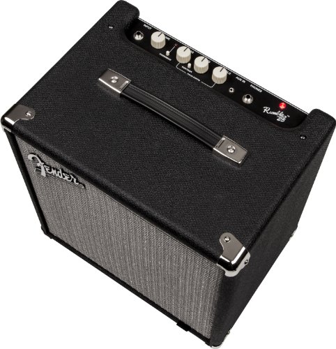 Fender Rumble 25 V3 Bass Amp for Bass Guitar, Bass Combo, 25 Watts, 8 Inch Speaker, with Overdrive Circuit and Mid-Scoop Contour Switch