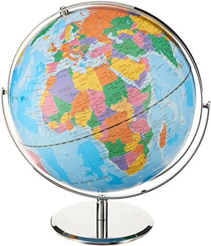 Advantus 12 Inch Desktop World Globe with Blue Oceans (30502),13 W x 12 D x 15 H in