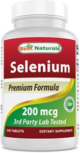 best naturals selenium 200 mcg supplement, 240 count