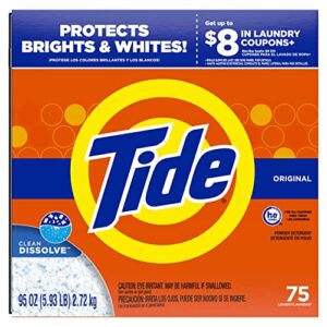 tide original he turbo powder laundry detergent, 95 oz (packaging may vary)
