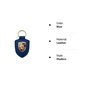 Porsche Crest Leather Keyfob Blue