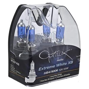 HELLA H71071432 Optilux XB Series 9006 Xenon White Halogen Bulbs, 12V, 55W, 2 Pack