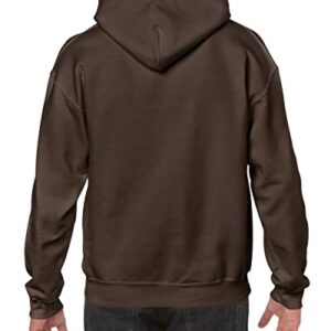 Gildan Men's Heavy Blend Drawcord Hooded Sweatshirt - Large - Dark Chocolate