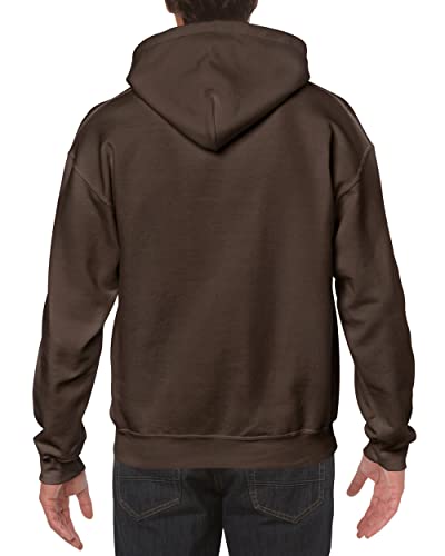 Gildan Men's Heavy Blend Drawcord Hooded Sweatshirt - Large - Dark Chocolate