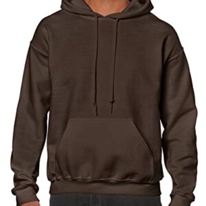 Gildan Men's Heavy Blend Drawcord Hooded Sweatshirt - Large - Dark Chocolate