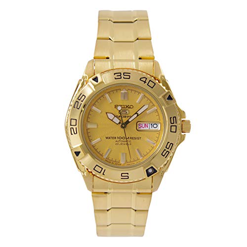 Seiko 5 Sports #SNZB26J1 Men's Japan Gold Tone Stainless Steel 100M Automatic Dive Watc1 by Seiko Watches